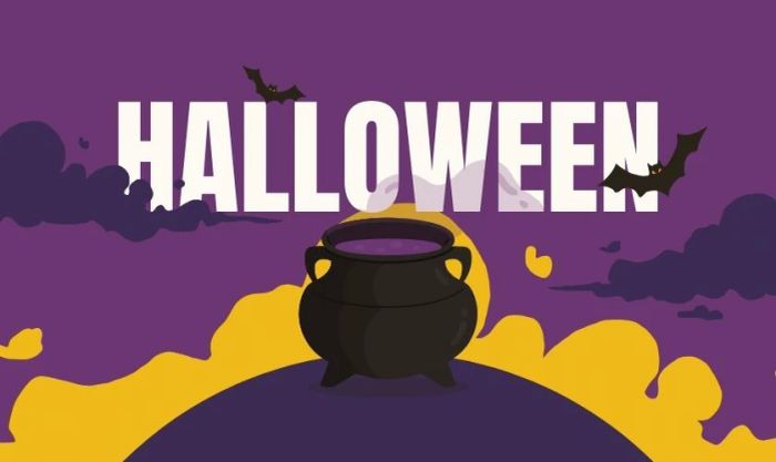 Background Halloween màu tím miễn phí, dễ dàng tải về