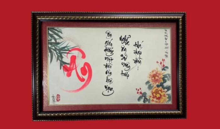 Tranh thư pháp cách điệu dành tặng thầy cô trong ngày 20/11