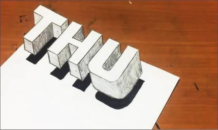 Tạo hiệu ứng chữ nổi giúp bảng trang trí trở nên ấn tượng hơn