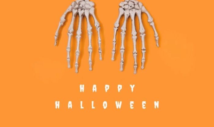 Background Halloween màu cam lung linh, nổi bật