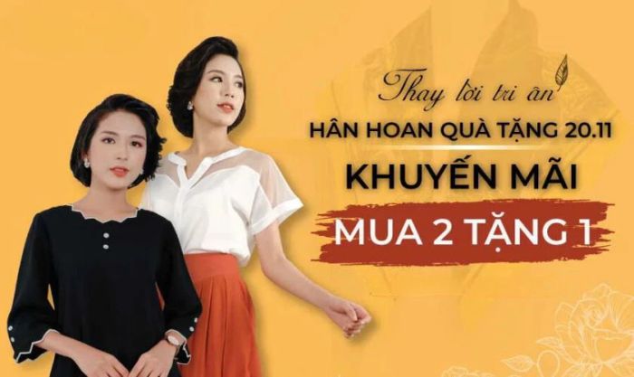 Mẫu content 20/11 tham khảo dành cho cửa hàng thời trang
