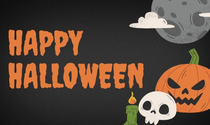 Background Halloween màu đen đầy ấn tượng
