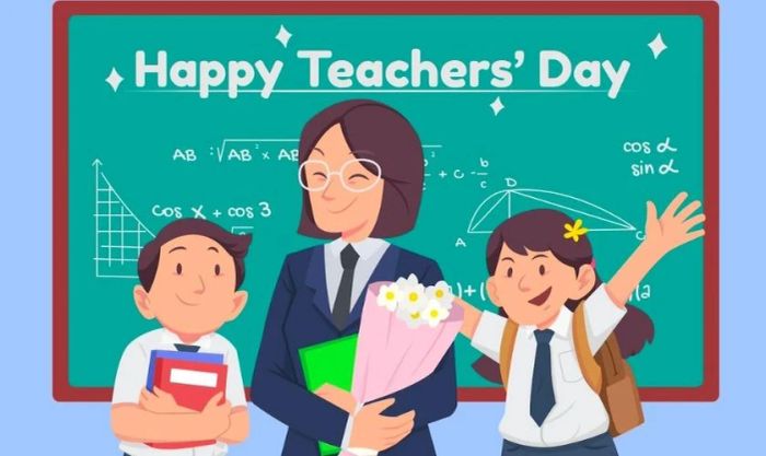 Hình ảnh đẹp tặng hoa cho cô giáo