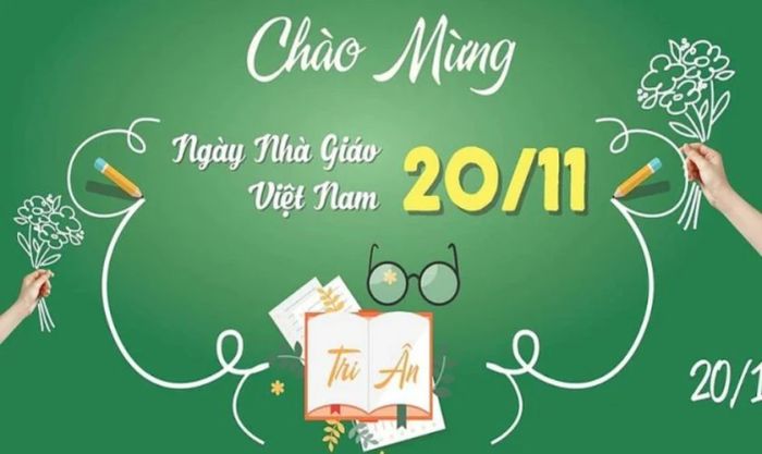 Logo 20/11 gửi gắm thông điệp tri ân sâu sắc đến những người thầy, cô giáo.