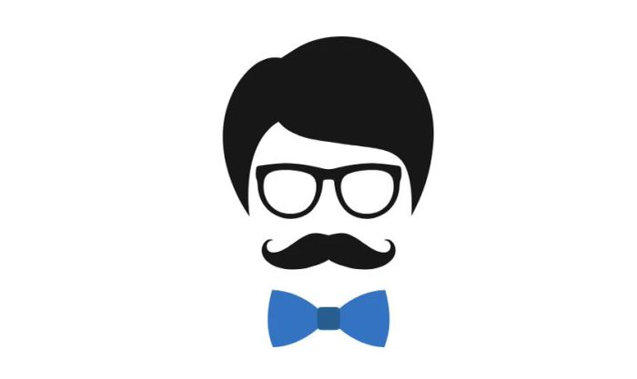 Logo Ngày Quốc tế Đàn ông với hình ảnh đeo kính