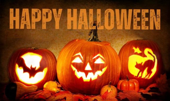 Background Halloween màu cam sắc nét, rõ ràng