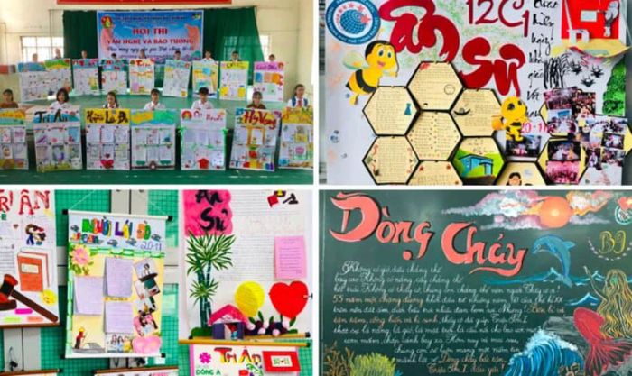 Làm báo tường nhân lễ kỷ niệm 20/11