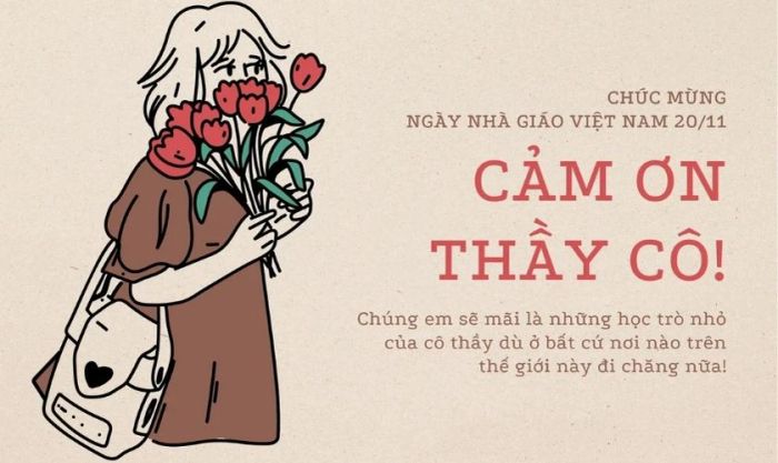Hình nền lời chúc Ngày Nhà giáo Việt Nam đầy ý nghĩa