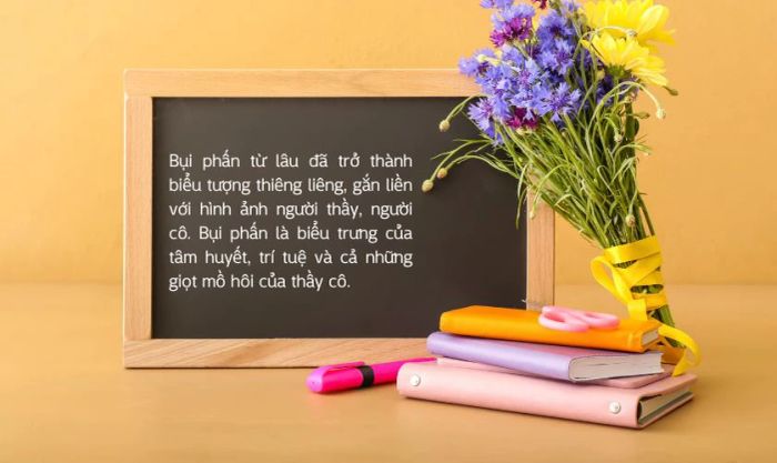 Lời ngỏ báo tường 20/11 với chủ đề Bụi phấn