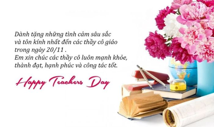 Hình nền lời chúc cho Ngày Nhà giáo Việt Nam