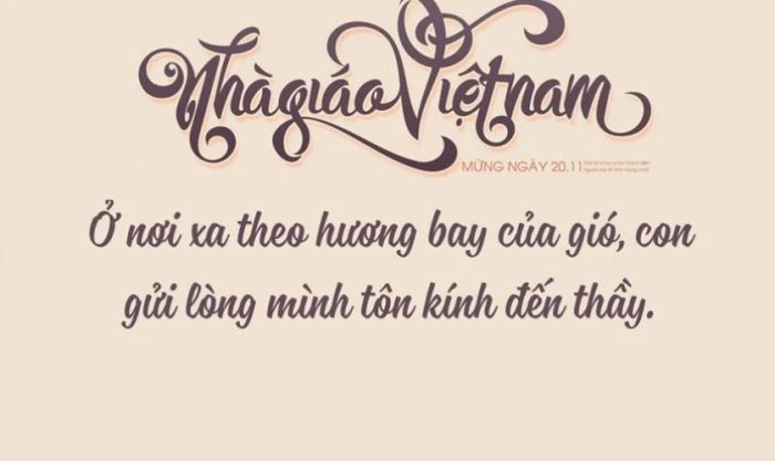 Hình nền lời chúc cho Ngày Nhà giáo Việt Nam thật ấn tượng
