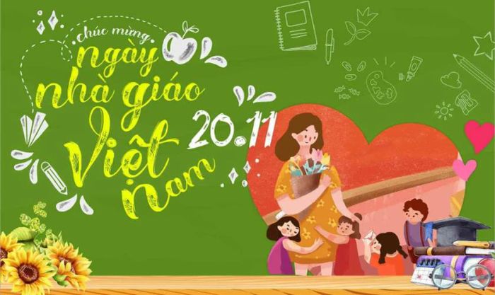 Mẫu banner 20/11 sắc nét và rõ ràng