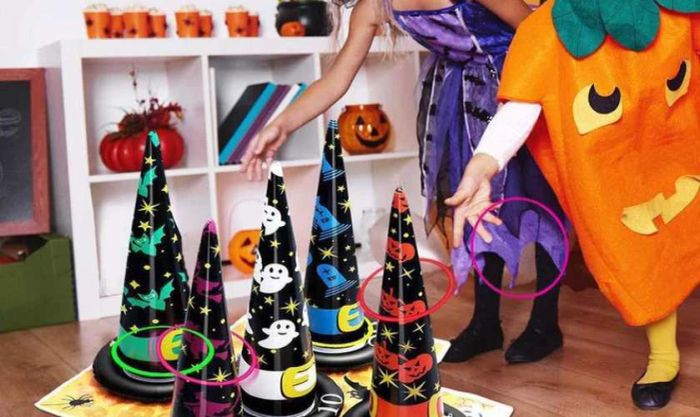 Trò chơi ném vòng Halloween dành cho trẻ em