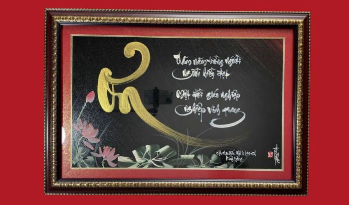 Tranh thư pháp chữ Ơn đẹp mắt, đầy ý nghĩa và cảm xúc