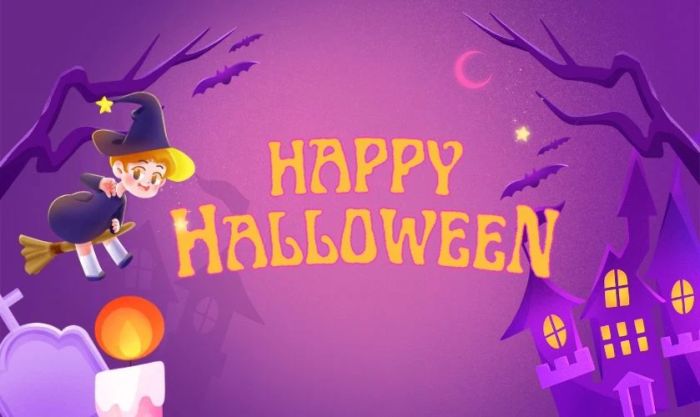 Background Halloween dễ thương cho trẻ em