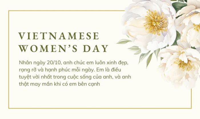 Bộ sưu tập ảnh đẹp ngày 20/10 kèm lời nhắn ngọt ngào gửi đến người yêu
