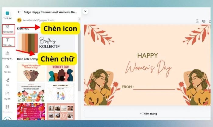 Tạo poster chúc mừng ngày 20/10 trên Canva