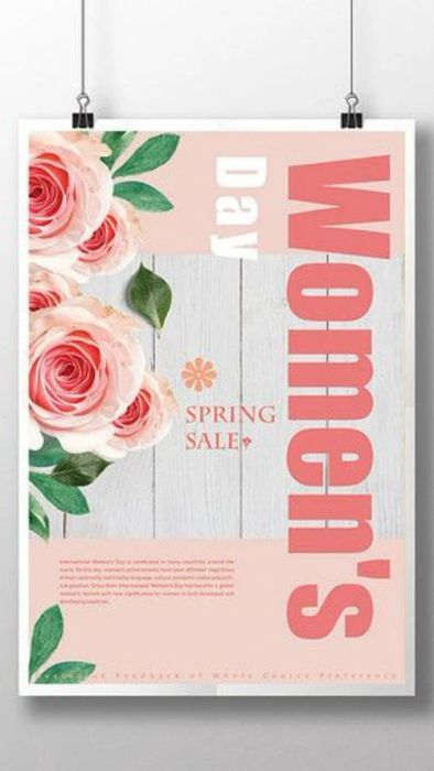 Poster Ngày Phụ nữ Việt Nam đẹp và đơn giản