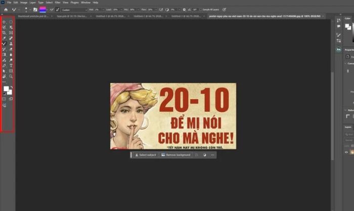 Tạo poster 20/10 đẹp mắt với phần mềm Photoshop