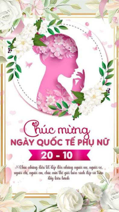 Mẫu poster tôn vinh Ngày Phụ nữ Việt Nam đặc sắc