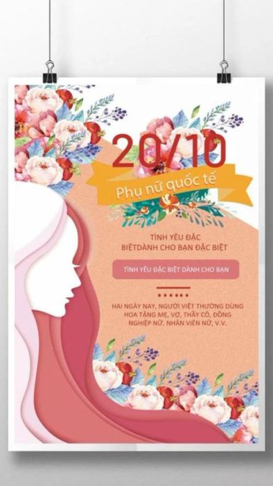 Mẫu poster chào mừng ngày 20/10