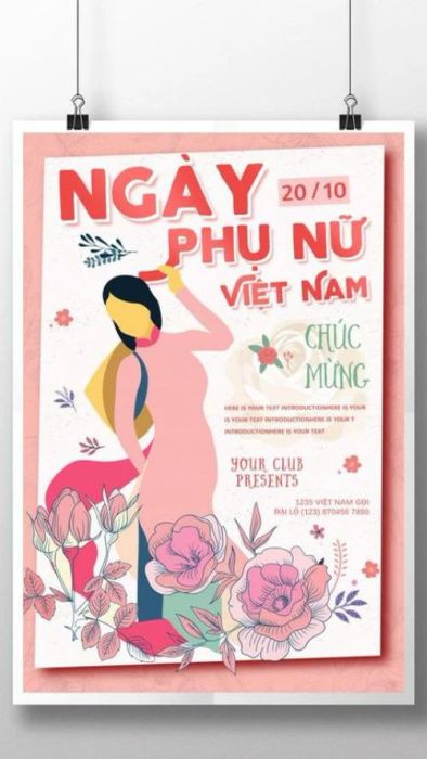 Poster 20/10 ý nghĩa và đầy cảm hứng