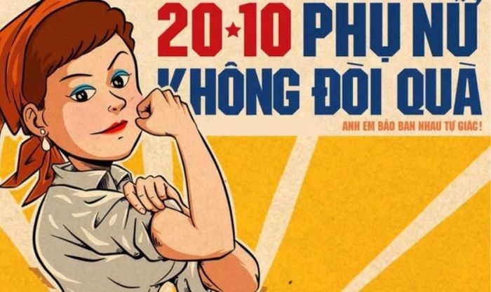 Hình ảnh meme vui nhộn đòi quà ngày 20/10