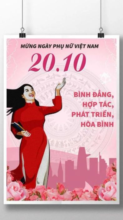 Poster gửi lời chúc mừng ngày 20/10