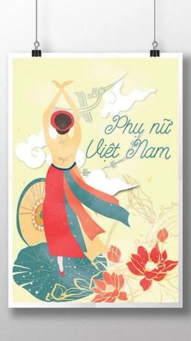 Poster chúc mừng ngày Phụ nữ Việt Nam đặc biệt