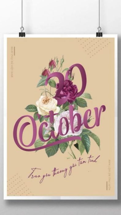 Poster chúc mừng ngày 20/10 thú vị và bất ngờ