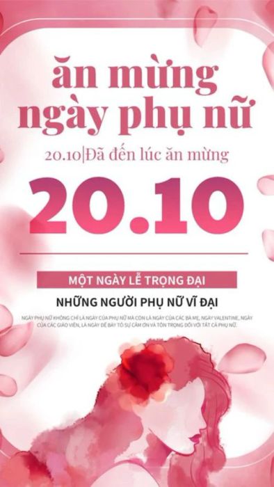 Poster ngày 20/10 đẹp mắt và ý nghĩa sâu sắc