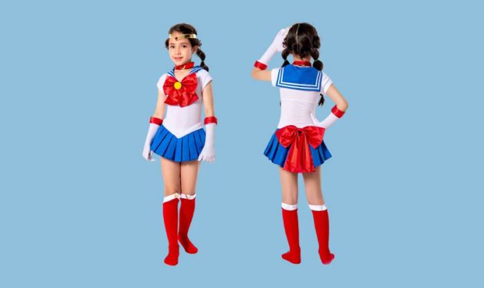 Trang phục thủy thủ mặt trăng tự làm cho bé trong dịp Halloween