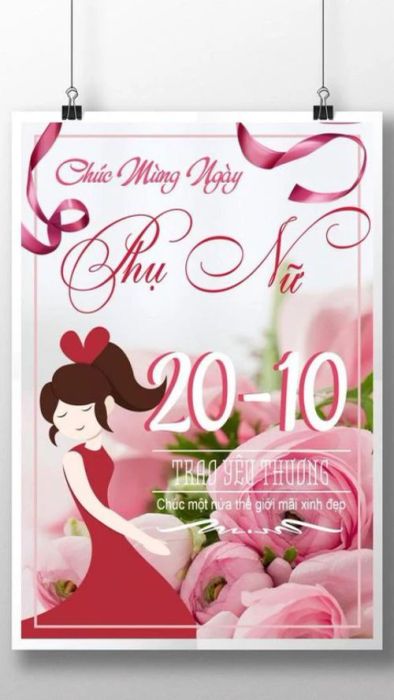 Poster ngày 20/10 đẹp và đầy ý nghĩa