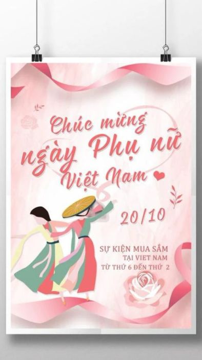Poster 20/10 dành riêng cho chị em phụ nữ