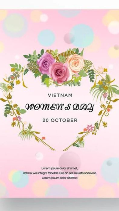 Poster chúc mừng ngày 20/10 đầy ý nghĩa và cảm động