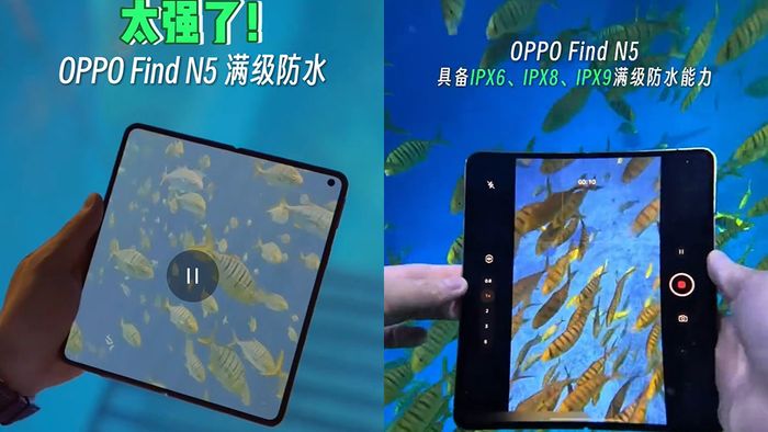 OPPO Find N5 hỗ trợ chuẩn kháng nước IPX9.