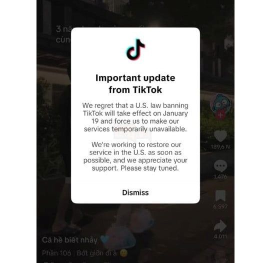 Lệnh cấm TikTok đã dẫn đến việc hàng loạt trò chơi bị buộc phải ngừng hoạt động trong tình huống khẩn cấp