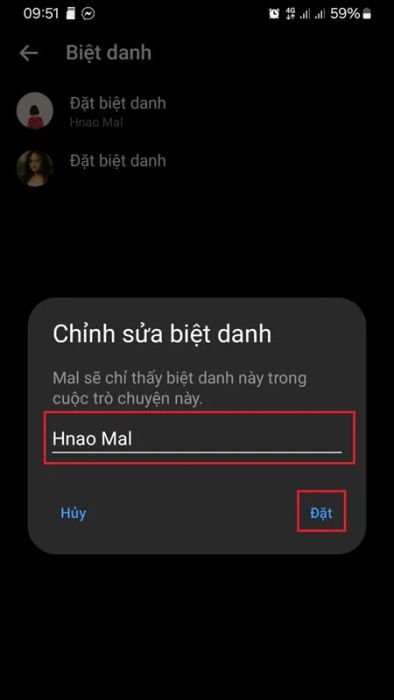 Cài đặt biệt danh cho bản thân và bạn bè trên Messenger