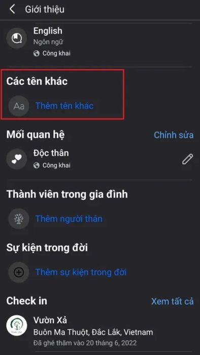 Cài đặt biệt danh cá nhân của bạn trên Facebook