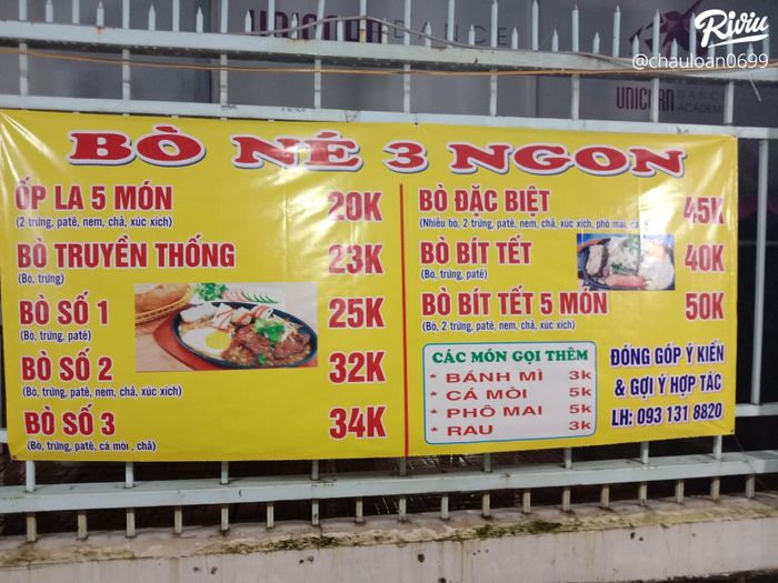 An image of Quán Bò Né 3 Ngon Bình Tân, capturing the essence of this popular dining spot.