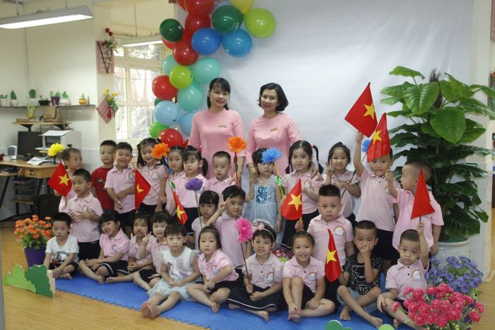 Hoa Thuy Tien Kindergarten Image 1 illustrates the lively and joyful atmosphere of the school, a place where young children embark on their educational journey. This image beautifully captures the vibrant spirit of the school, where learning and fun come together in an inspiring environment.