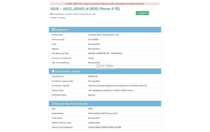 Chi tiết về ASUS ROG Phone 9 FE