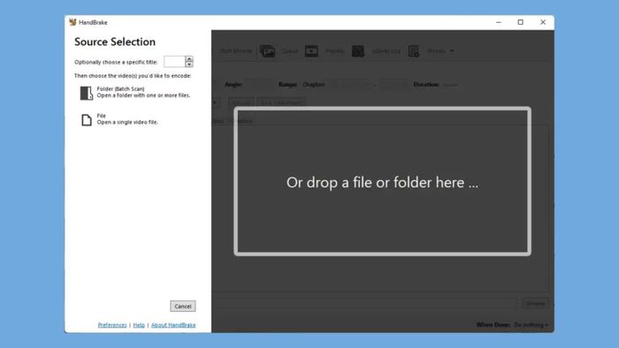 Hướng dẫn nén video bằng HandBrake - Bước 1