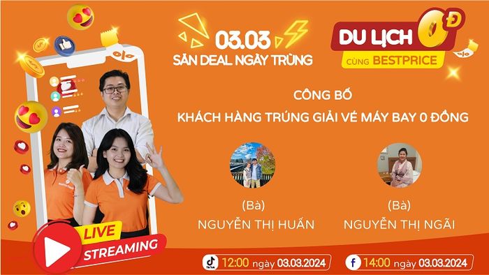 Mytour Travel announces the winners of the 0 VND Flight Ticket prize.