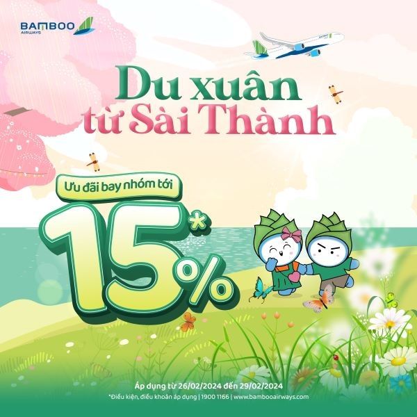 Up to 15% Off: Spring Getaway from Saigon