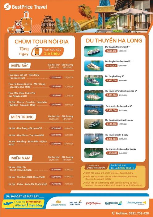 An opportunity to enjoy luxurious stays on Halong Bay cruises at great prices