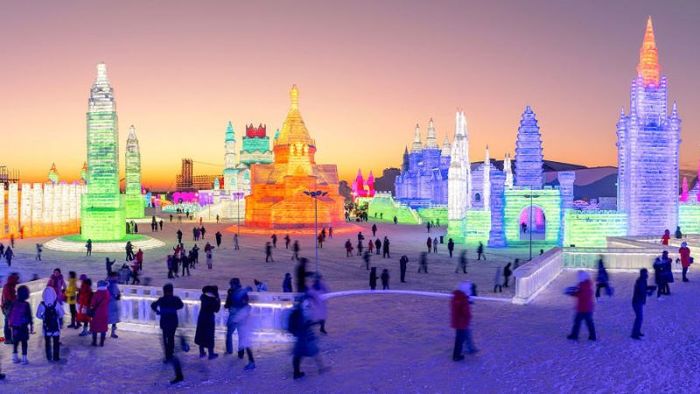 The Ice and Snow Festival in Harbin City