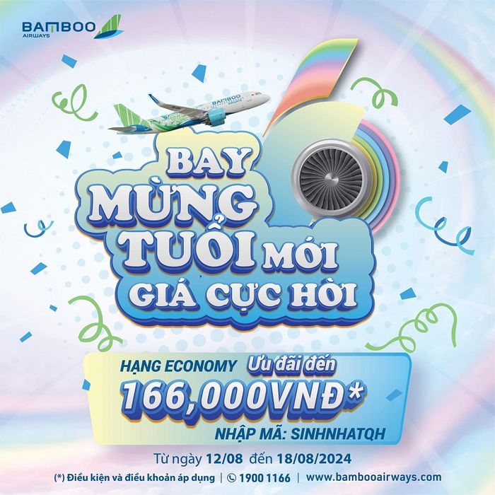 Up to 166K Off: Linh Đình Celebrates 6th Anniversary with Bamboo Airways