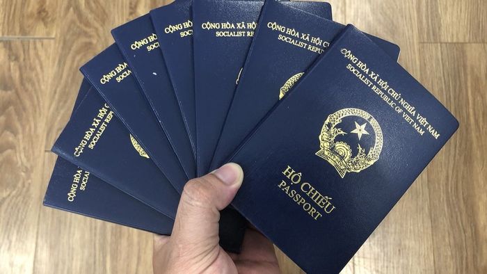 Passport application fees on VNeID
