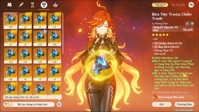 Tính năng chế tạo thánh di vật được nâng cấp, game thủ Genshin Impact cần lưu ý để không tiếc nuối ở bản vá 5.5
